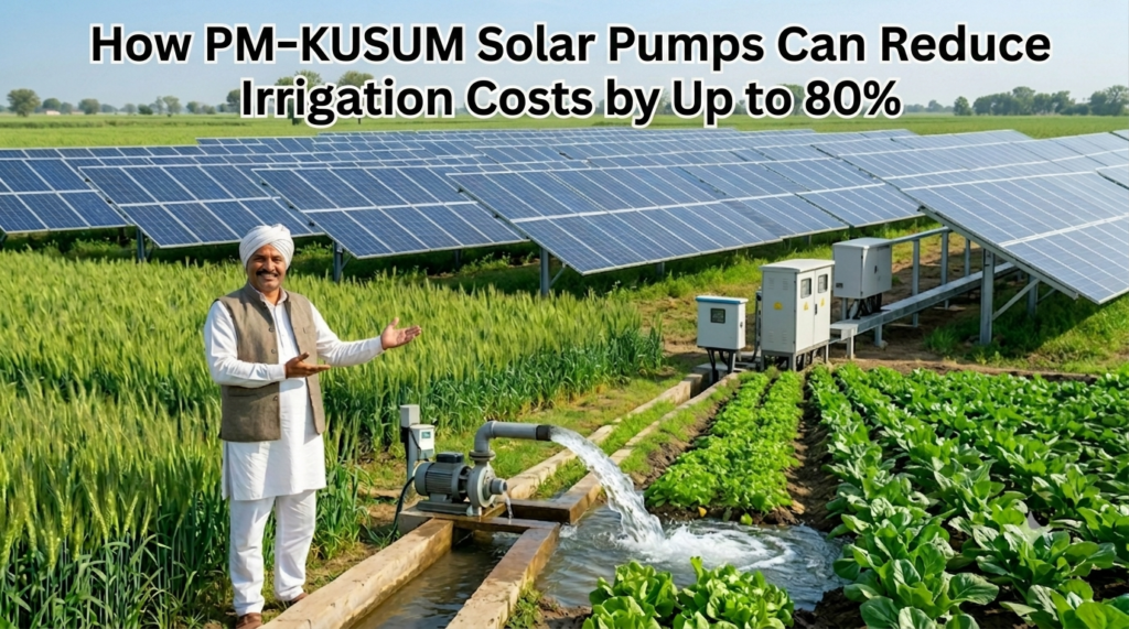 How PM-KUSUM Solar Pumps Can Reduce Irrigation Costs by Up to 80%